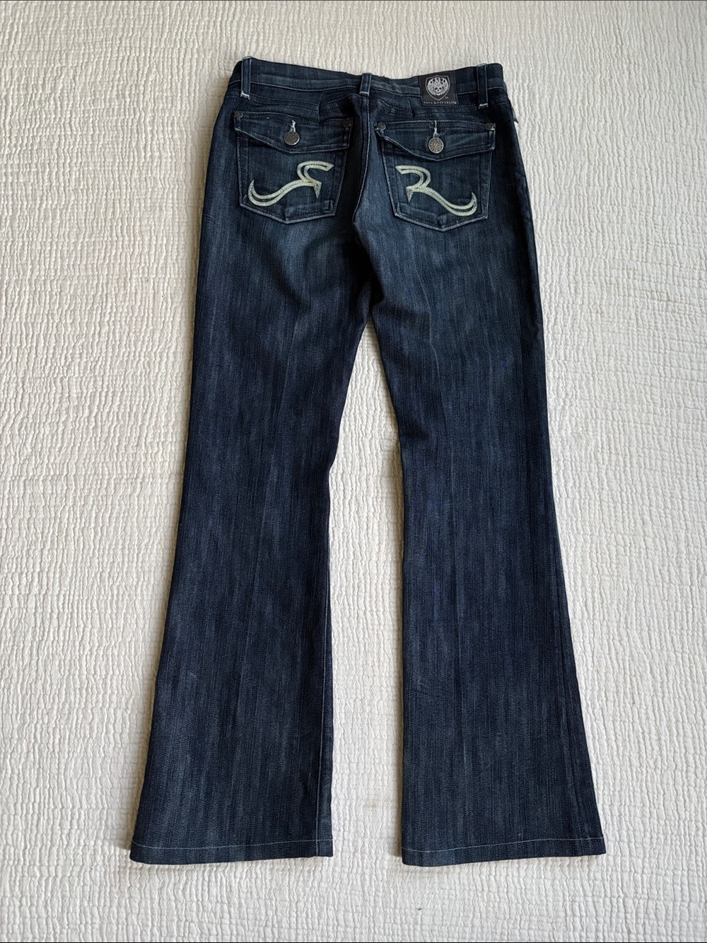 Rock & Republic y2k blue low rise flare jeans size 28